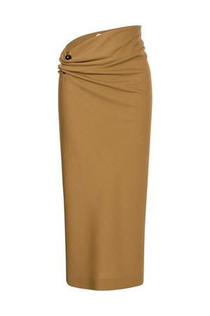Gonna midi in misto lana cammello ALBERTA FERRETTI | A010266350145